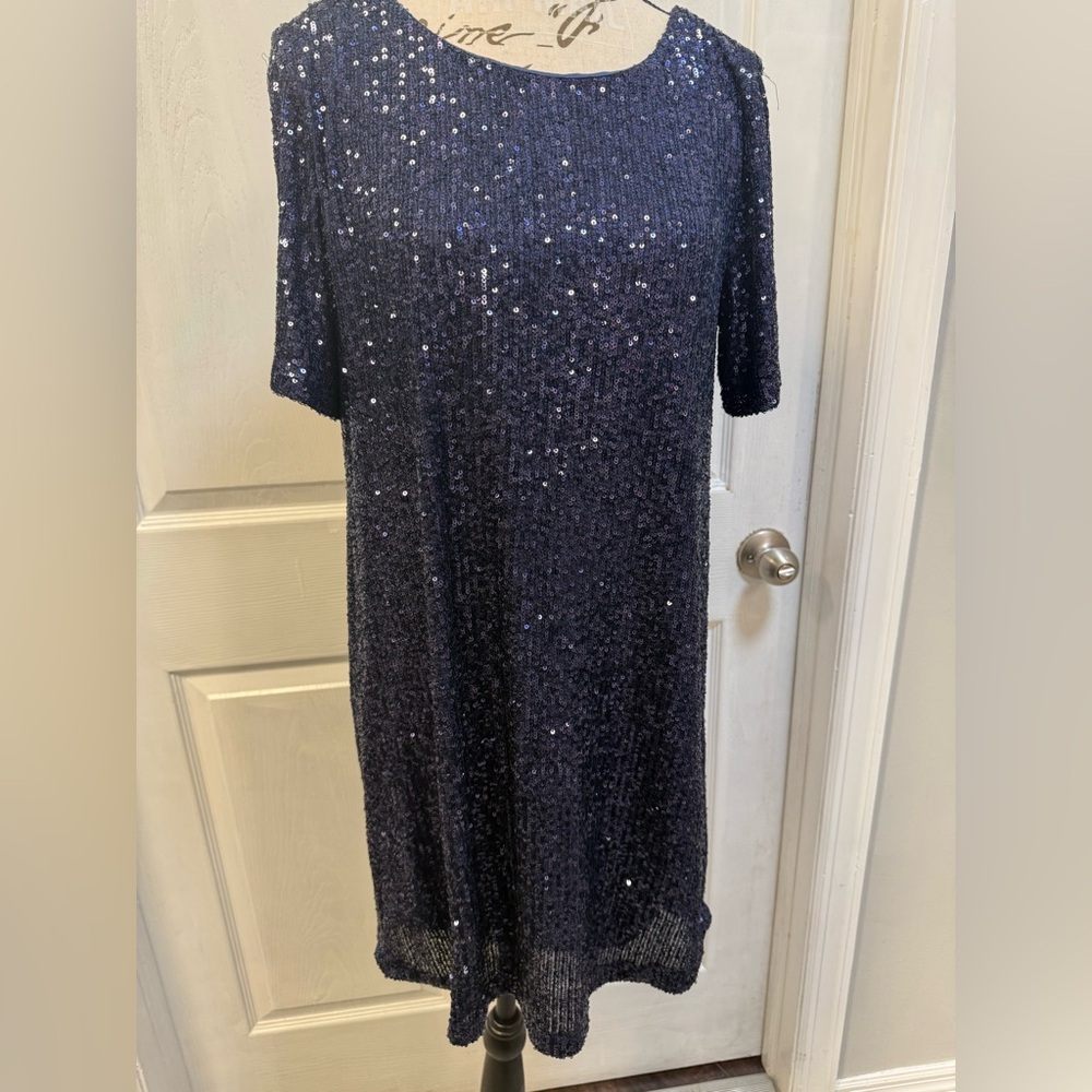Steve Madden Navy Sequin Mini Dress
